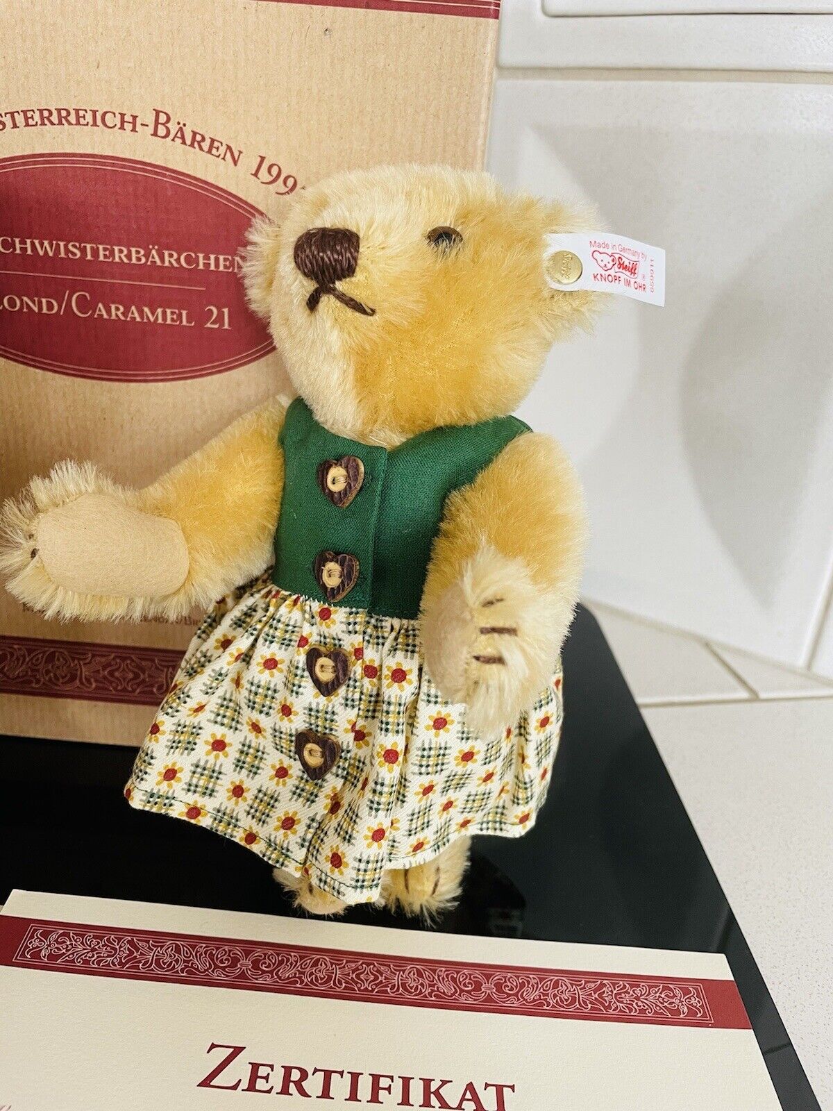 STEIFF Teddybär EAN 659911 Geschwisterbärchen 21 cm OVP Sammler 1997 limitiert