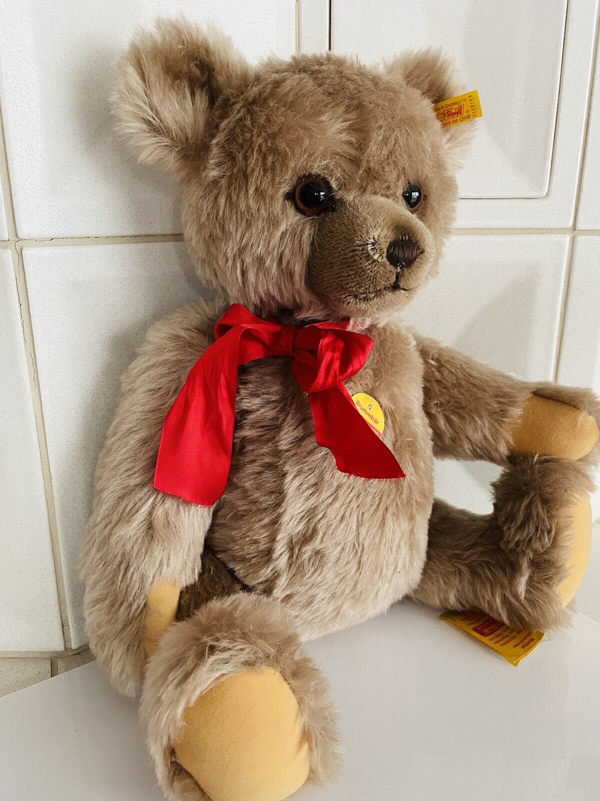 Steiff Tier Teddybär Brummbär mit Stimme EAN 011627 Sammler 0228/48 Mohair KFS