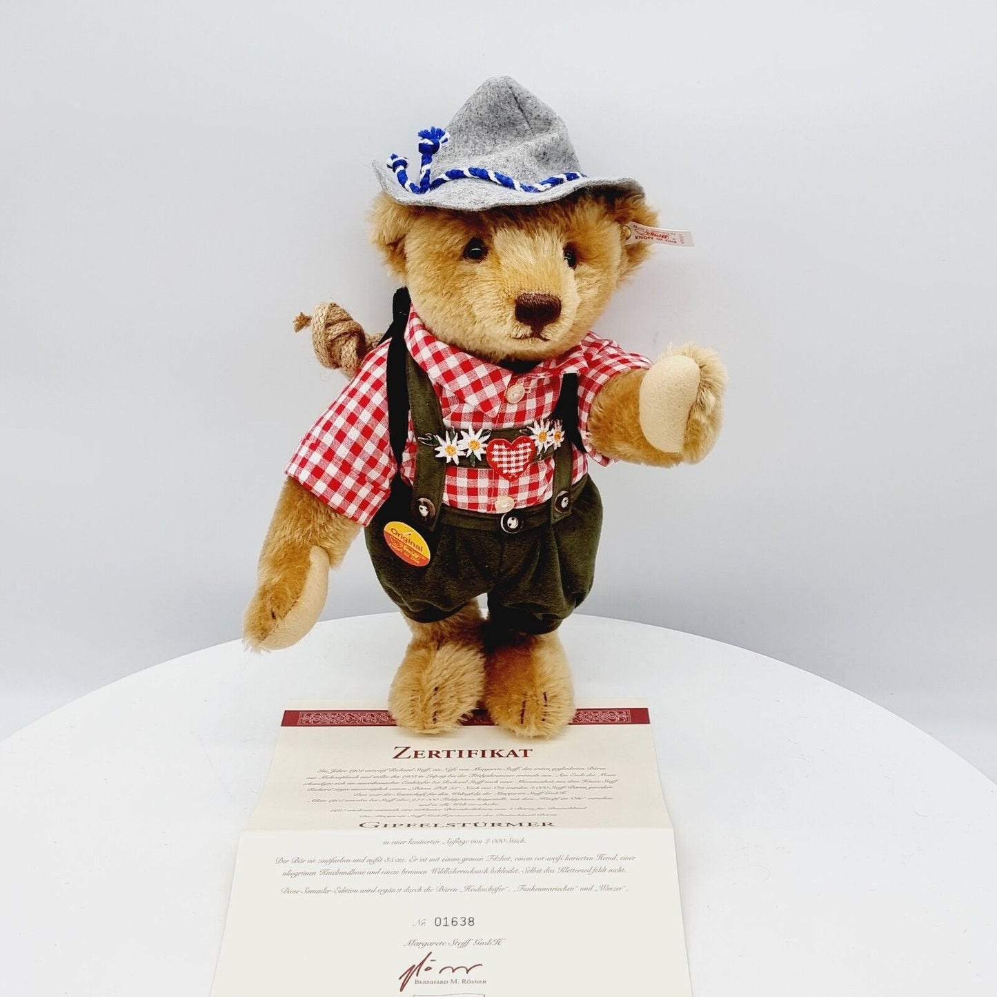 Steiff 670121 Teddybär Gipfelstürmer limitiert 2000 aus 1997 35 cm