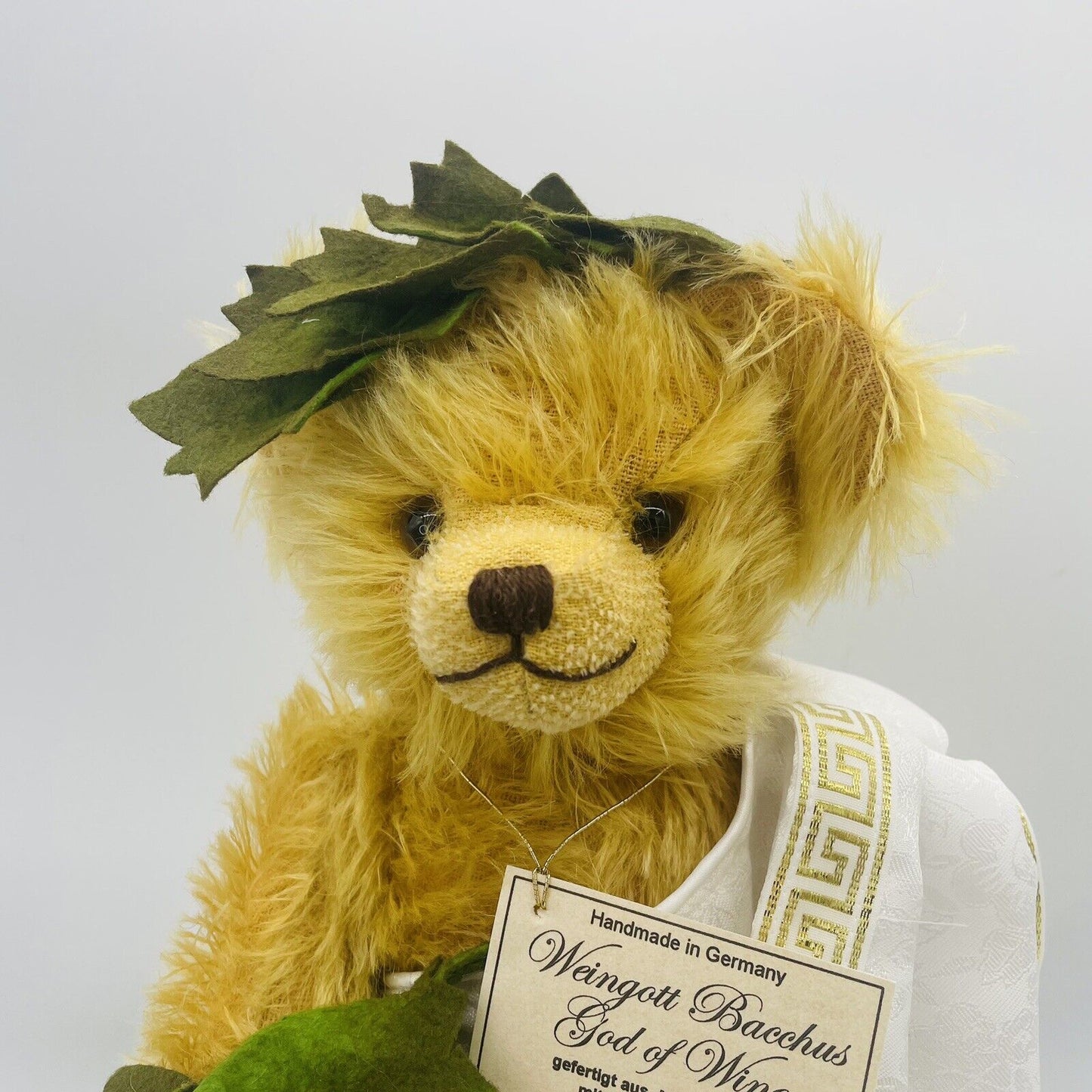 Hermann Coburg Teddybär Weingott Bacchus limitiert 25 34cm Mohair