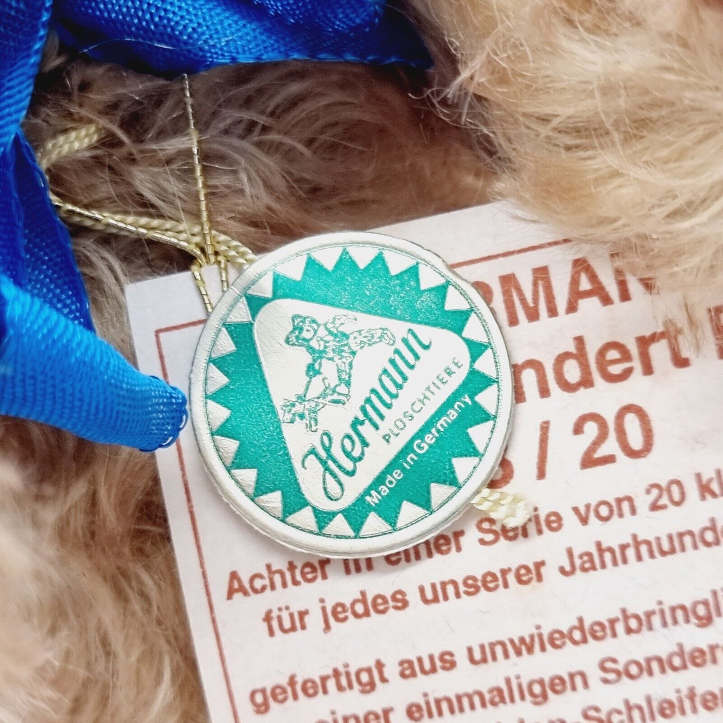 Hermann Coburg Teddybär Jahrhundertbär 8/20 26 cm limitiert auf 100 Stück