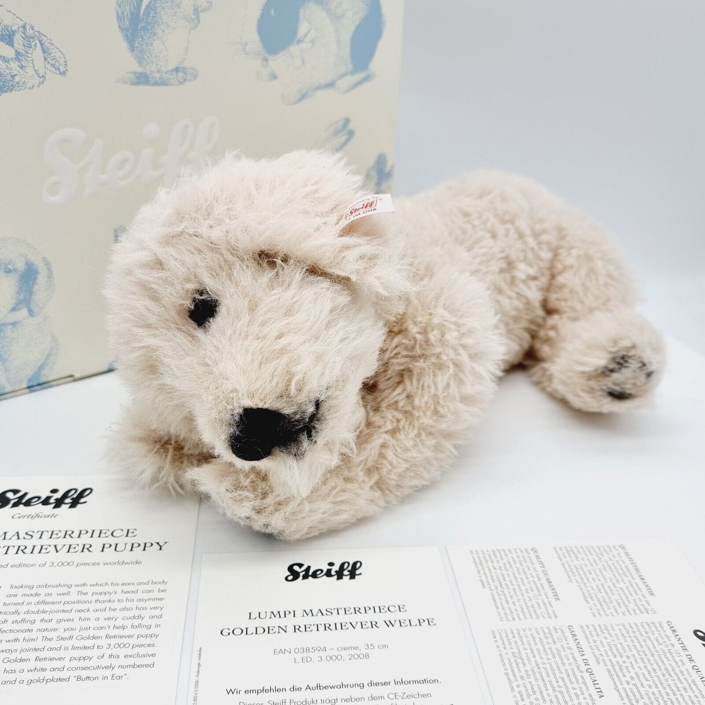 Steiff 038594 Lumpi Masterpiece Golden Retriever Welpe 35 cm limitiert 3000