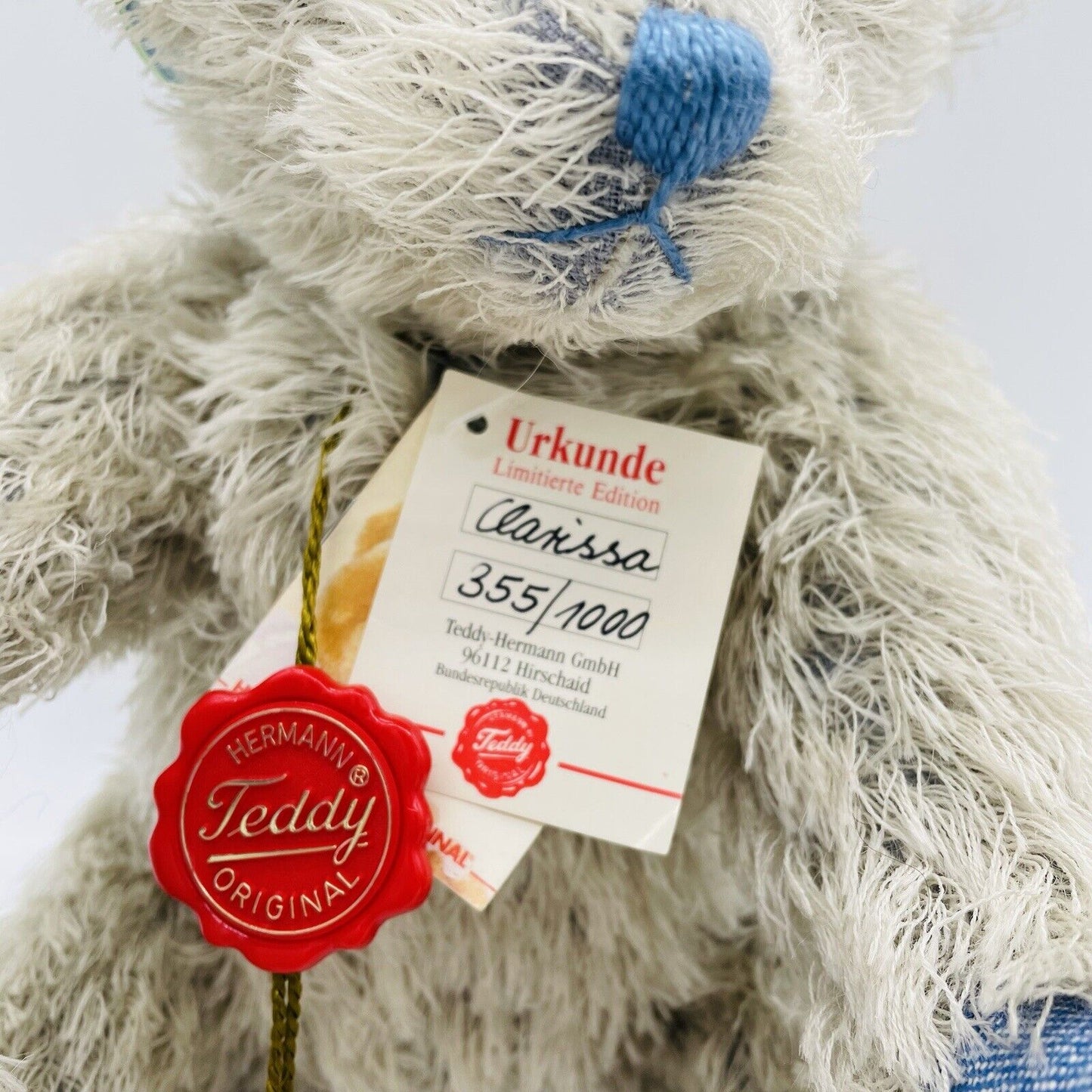 Hermann Teddy Teddybär Clarissa limitiert 1000 mit Haarband