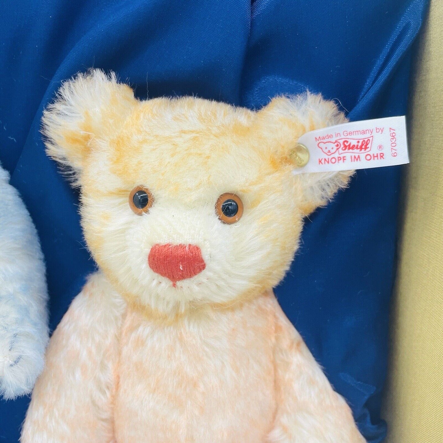 Steiff Teddybären Set Hello 2000 Good-Bye 1999 670367 22cm Mohair