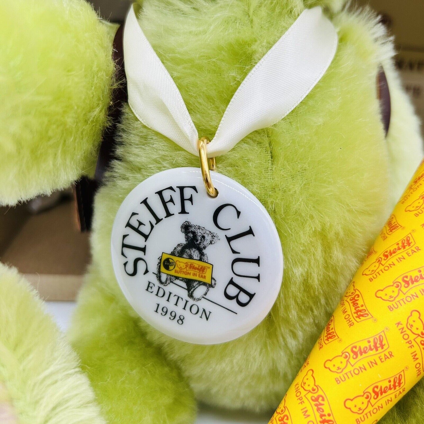 Steiff 420139 Teddybär Schulanfänger limitiert aus 1998 30 cm Mohair