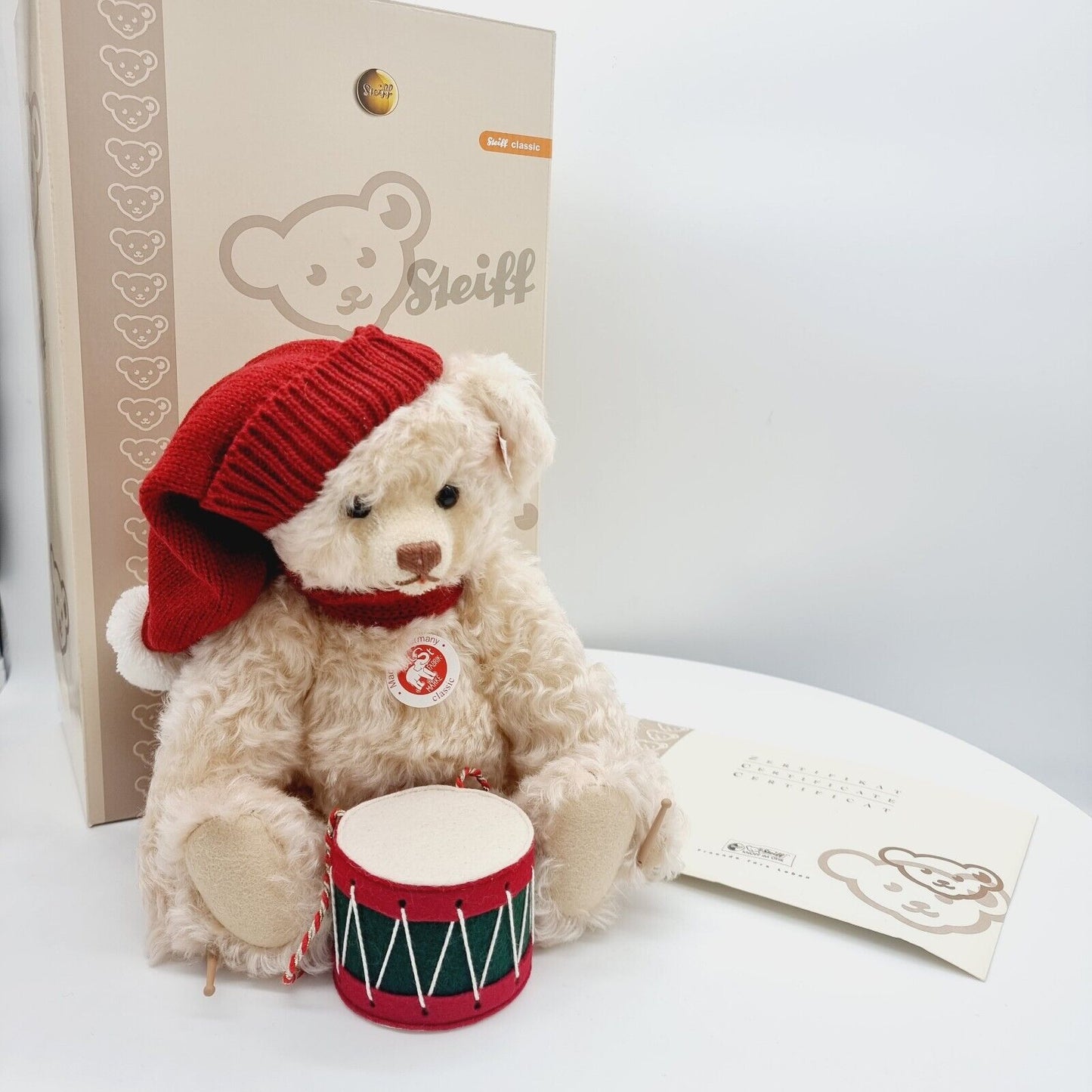 Steiff 037368 Teddybär Trommler limitiert 2007 aus 2007 30cm Mohair