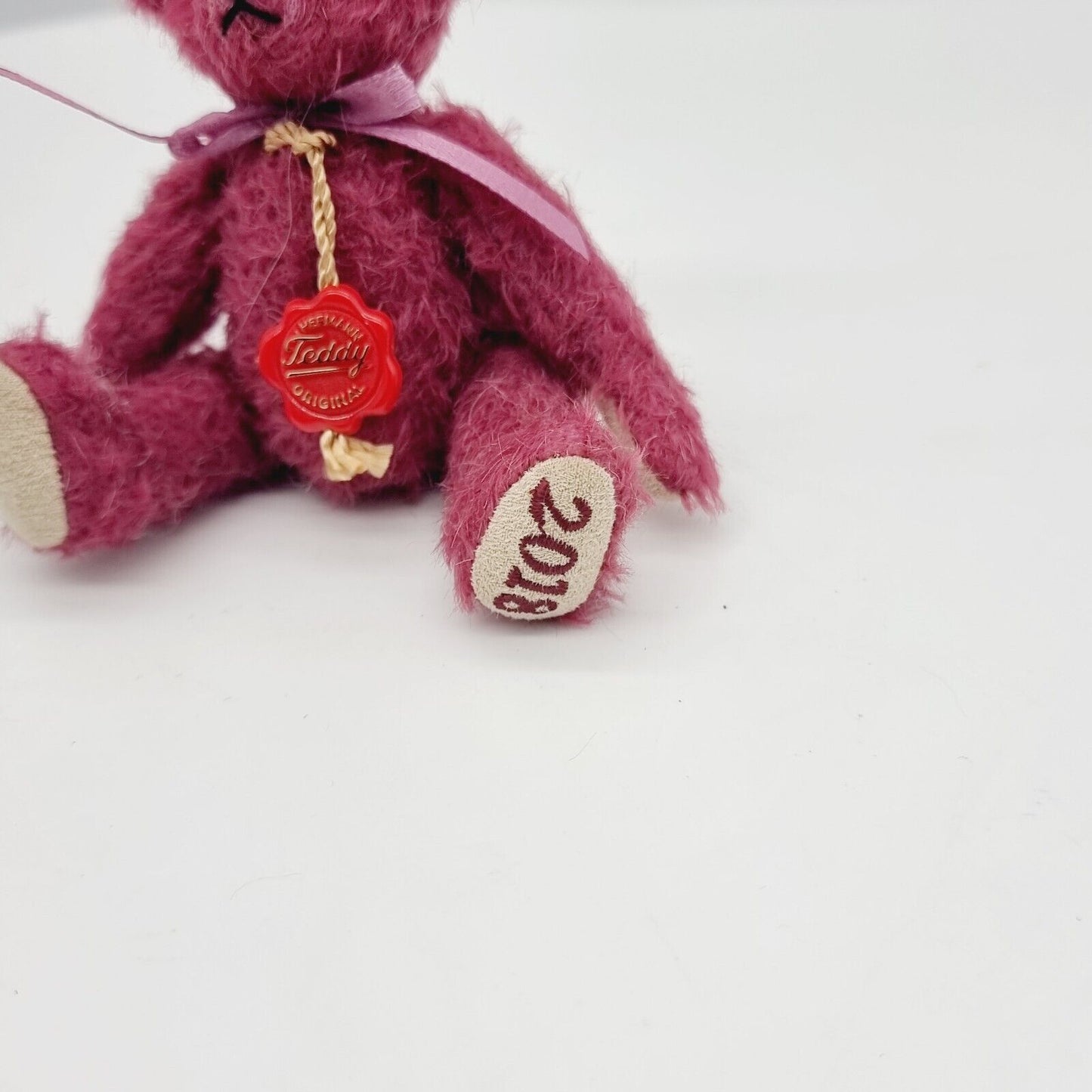 Hermann Teddy Original Jahresbär 2018 mit Schleife 12 cm Mohair