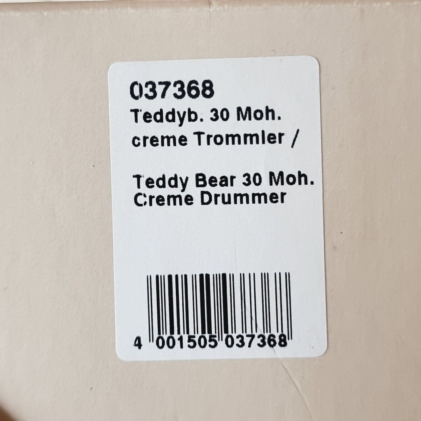 Steiff Teddybär Der kleine Trommler 037368 30 cm limitiert 2007 weiß