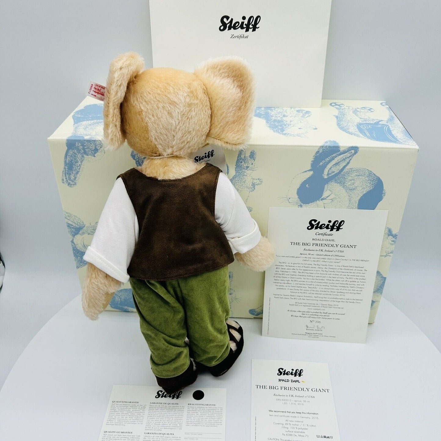 Steiff Roald Dahl 690013 Teddybär The Big Friendly Giant 38 cm Mohair