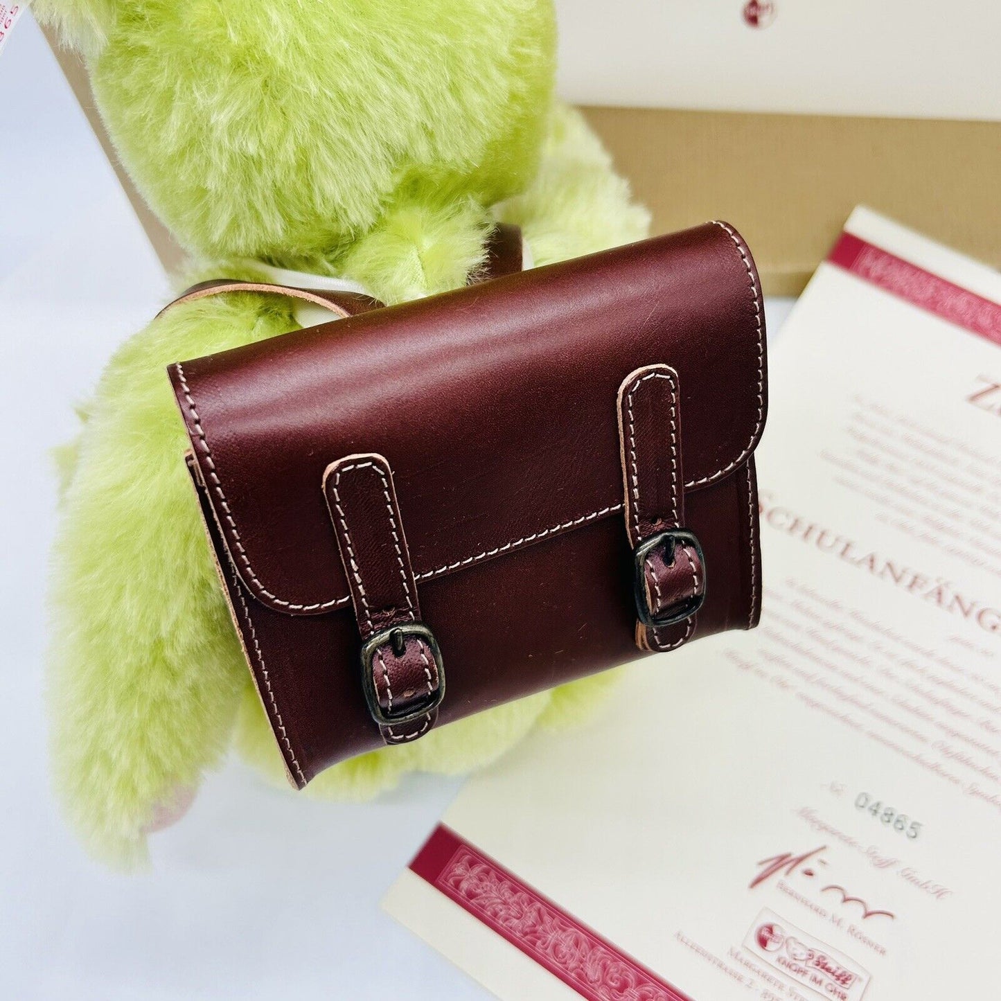 Steiff 420139 Teddybär Schulanfänger limitiert aus 1998 30 cm Mohair