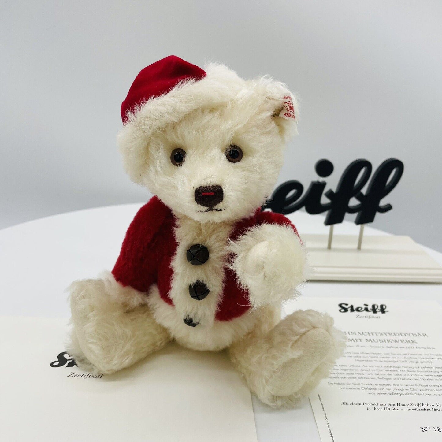 Steiff Weihnachtsteddybär 2012 035333 limitiert 2012 aus 2012 27cm Mohair