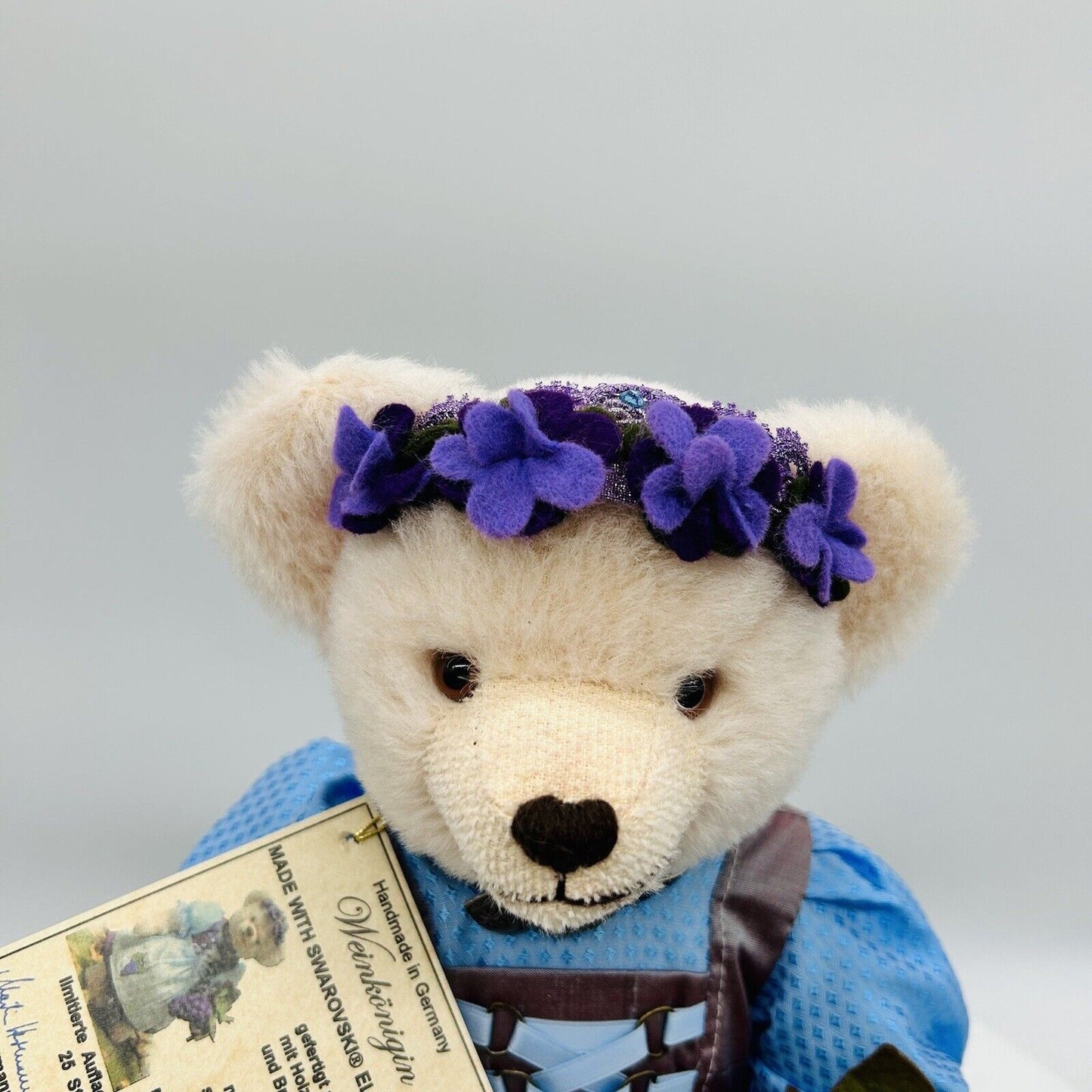 Hermann Coburg Teddybär Weinkönigin limitiert 25 36 cm Mohair