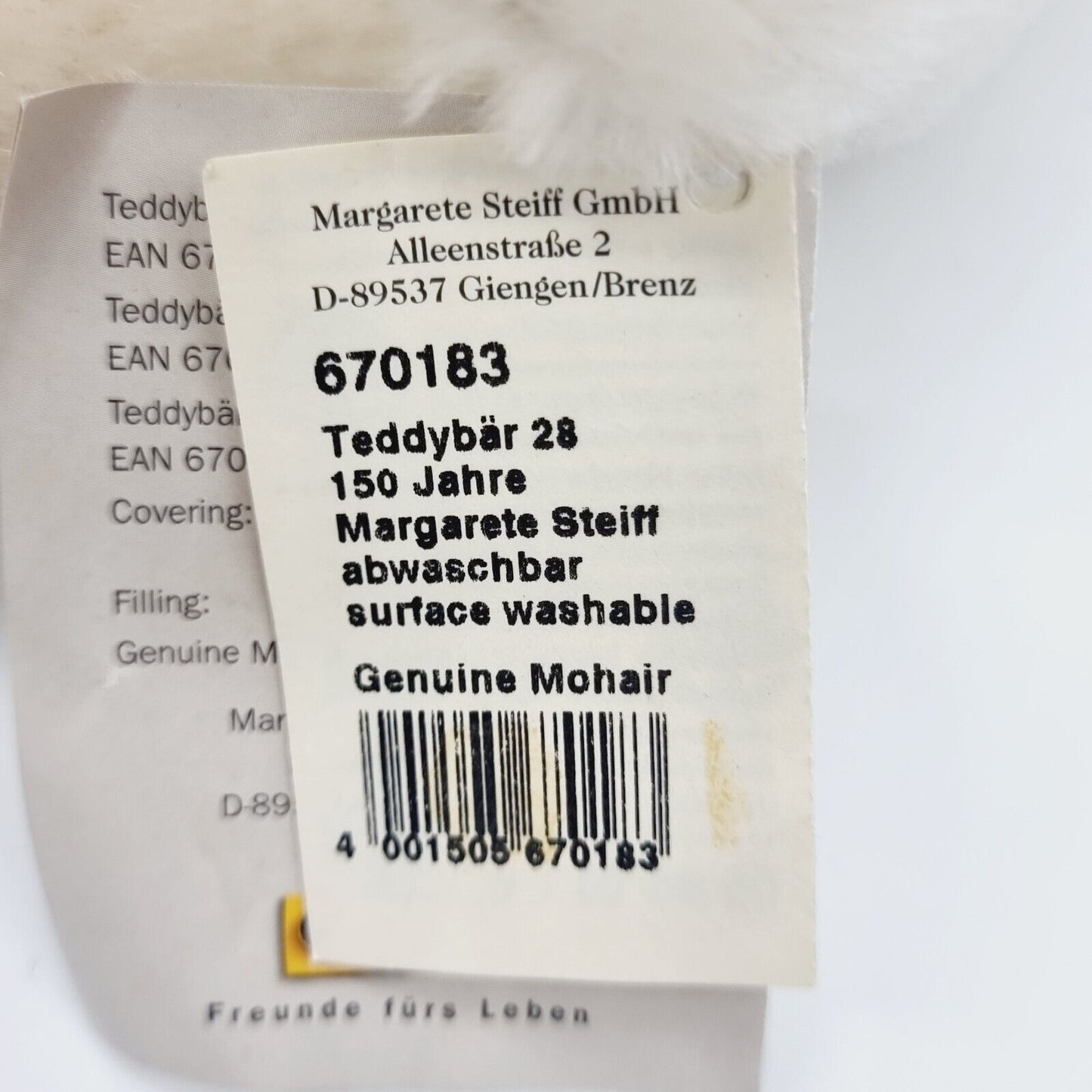 Steiff 670183 Teddybär 28 cm 150 Jahre Margarete Steiff blond mit Stimme