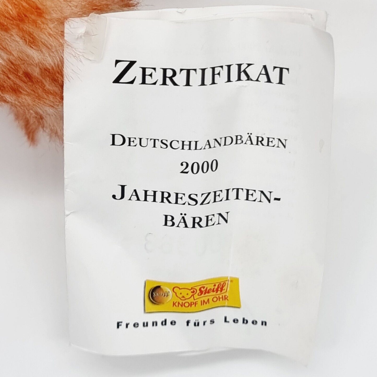 Steiff 670466 Teddybär Jahreszeiten Herbst 30cm limitiert 2000 rotbraun gespitzt
