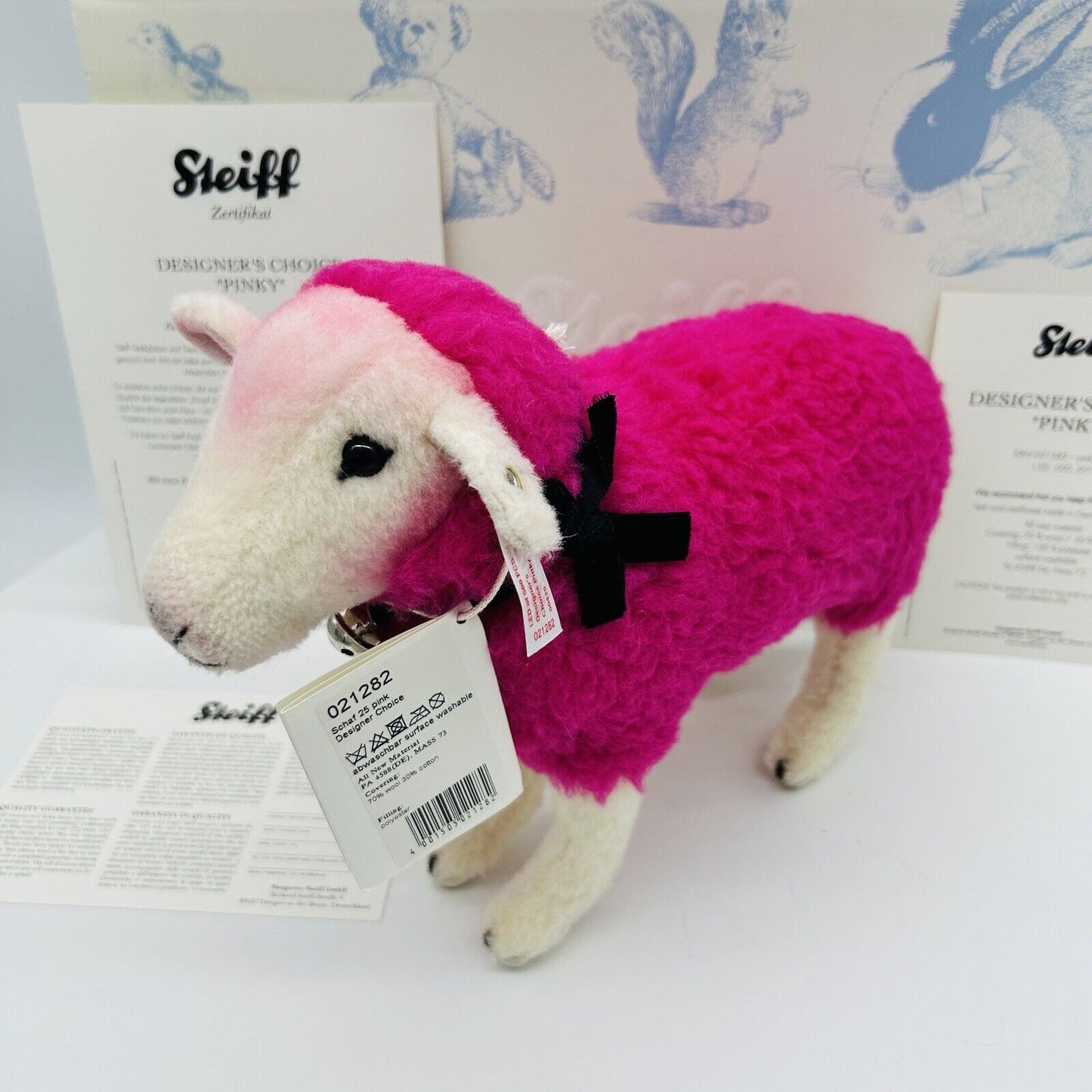 Steiff 021282 Designer's Choice Pinky limitiert 500 aus 2015 25 cm Mohair