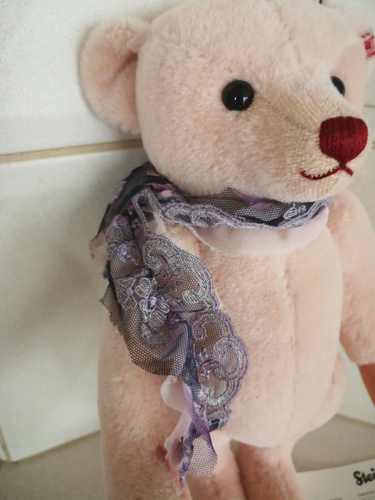 Steiff Club-Edition 2013 Teddybär Louise, Rose, 33 cm, 421259, limitiert