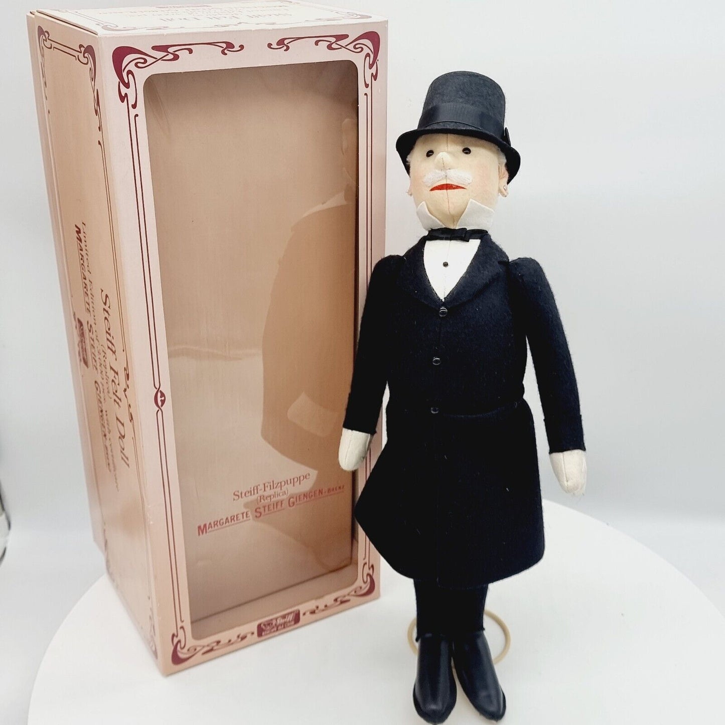 Steiff 9102/50 Filzpuppe Herr im Gehrock Replica 1914 limitiert 3000 aus 1986