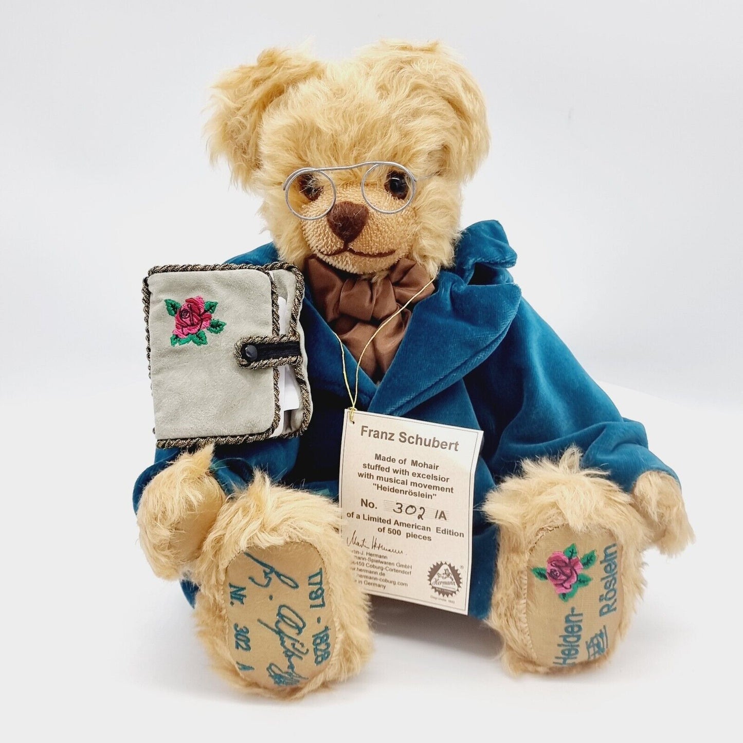 Hermann Coburg Teddybär Franz Schubert North America limitiert 500 40 cm Mohair