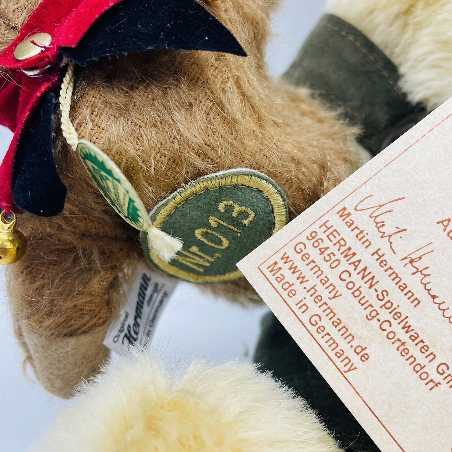 Hermann Coburg Festival Bär 2005 mit Handpuppe Harlekin limitiert 100 Nr. 7