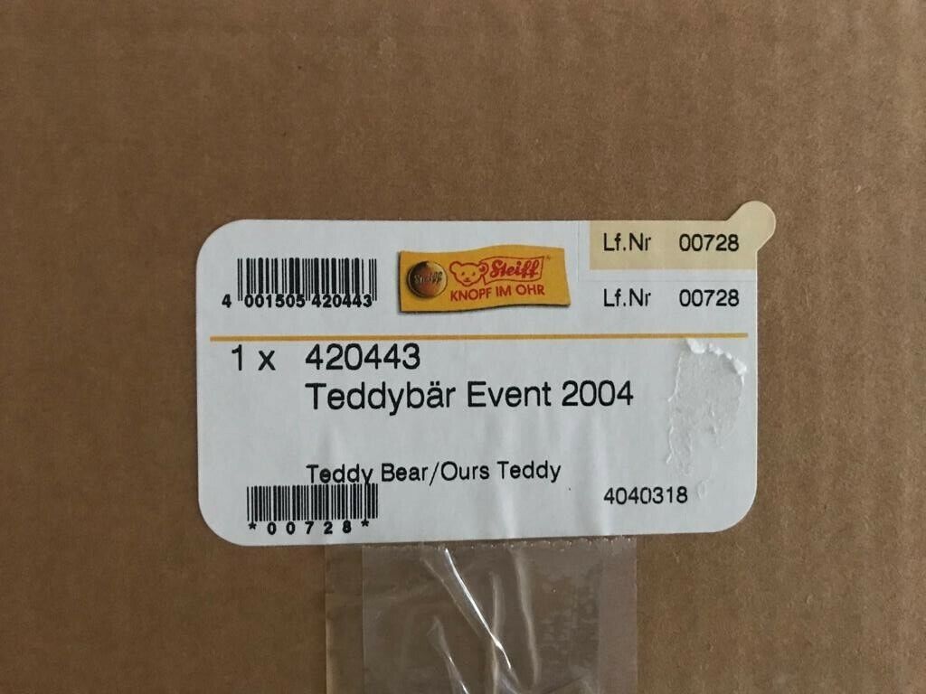 Steiff 420443 "Club Event Teddybär" limitierte Auflage Sammler OVP Zertifikat