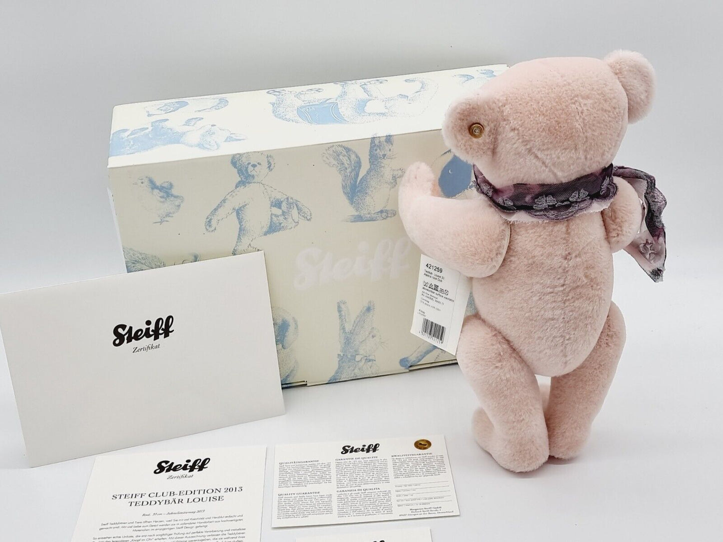 Steiff Collectors Teddybär Louise 421259 Club Edition 2013 rosa limitiert