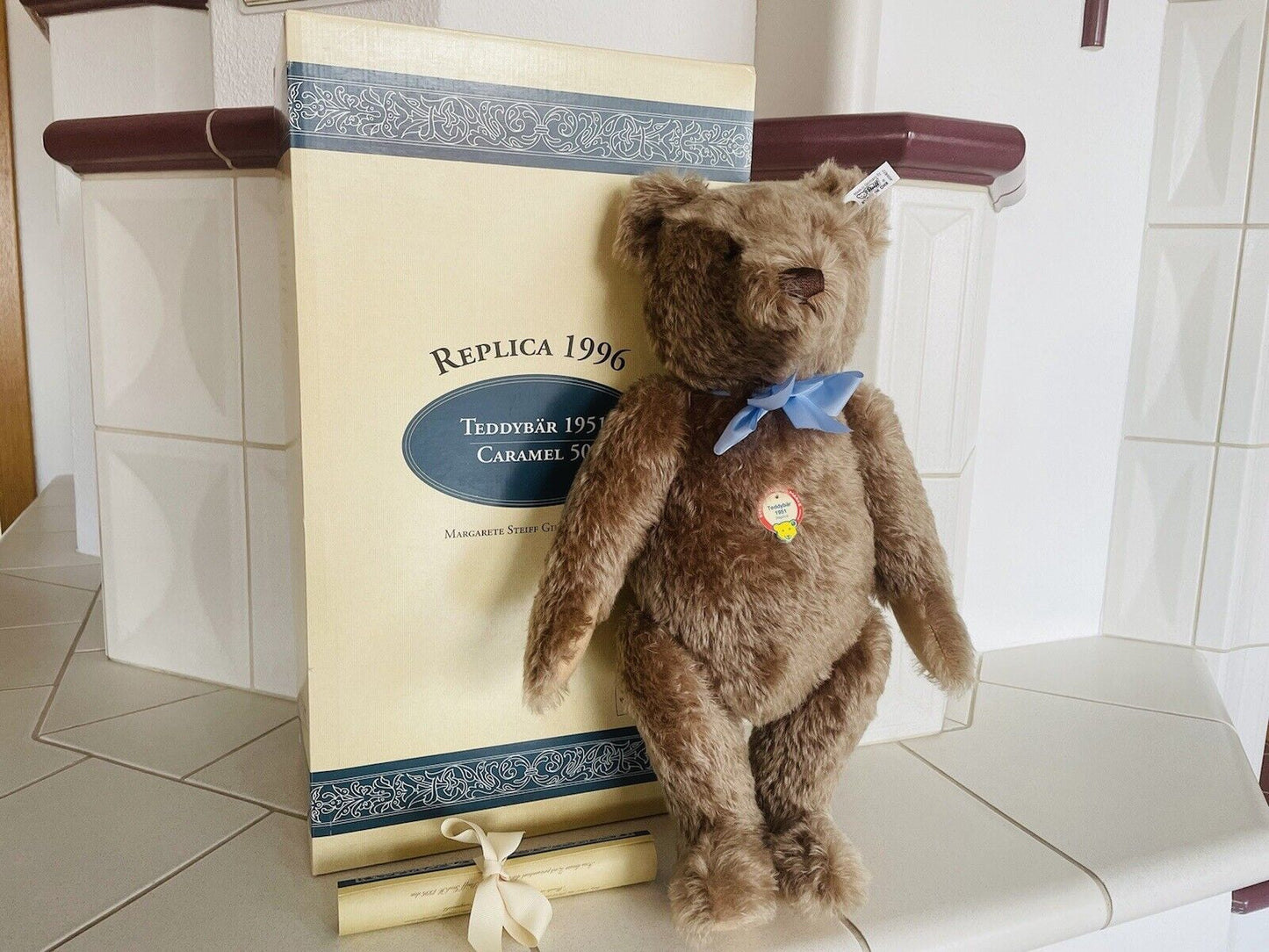 Steiff Teddybär 1951 Caramel 50 cm limitiert 408427 1996 Sammler OVP Zertifikat