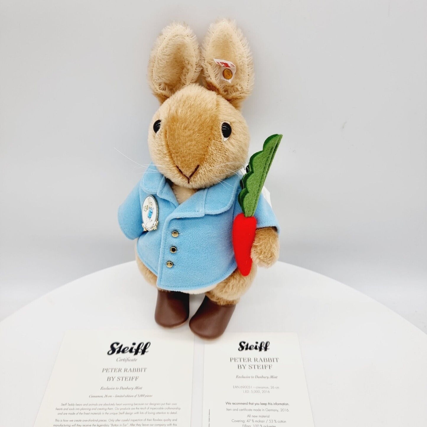 Steiff 690051 Peter Rabbit 26 cm Danbury Mint Beatrix Potter limitiert auf 5000