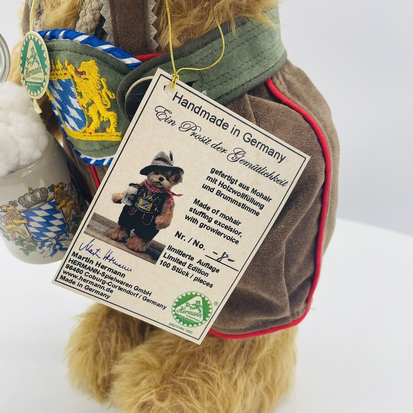 Hermann Coburg Teddybär Oktoberfest 2013 Ein Prosit der Gemütlichkeit 36cm