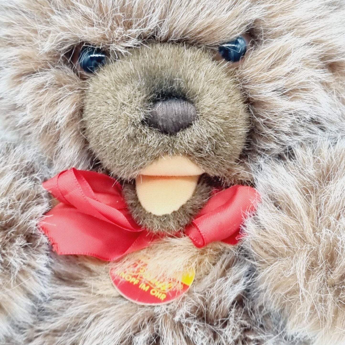 Steiff Teddybär Zotty 018107 30 cm grau-braun mit roter Schleife