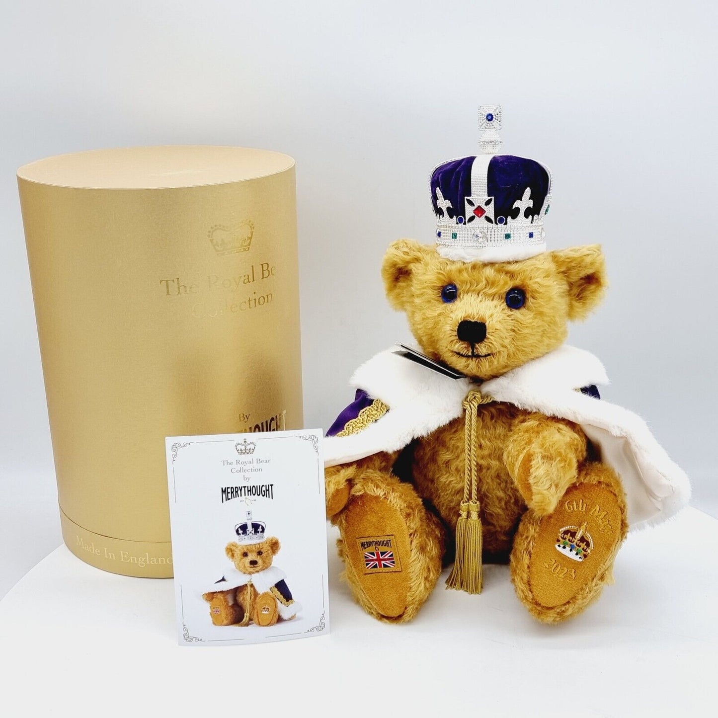 Merrythought Teddybär King Charles III Coronation Bear limitiert 2023 36 cm