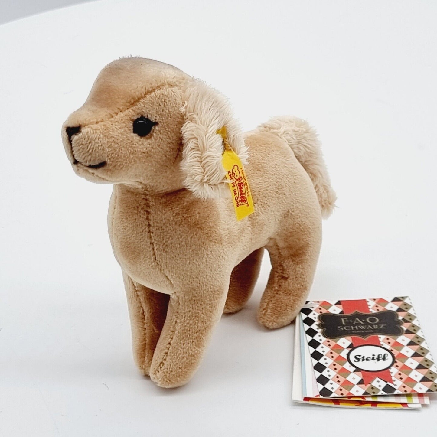 Steiff 683534 Hund beige stehend für FAO Schwarz 14 cm Plüsch