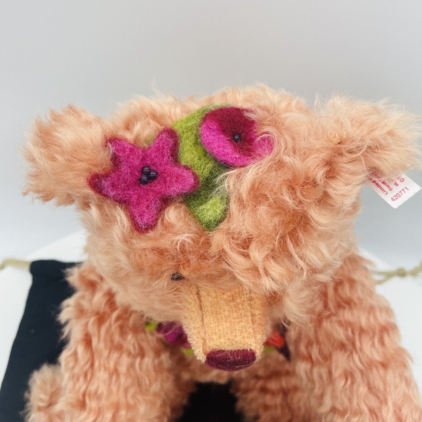 Steiff Teddybär Marianne Meisel mit Filzblumen 420771 limitiert aus 2007 40cm