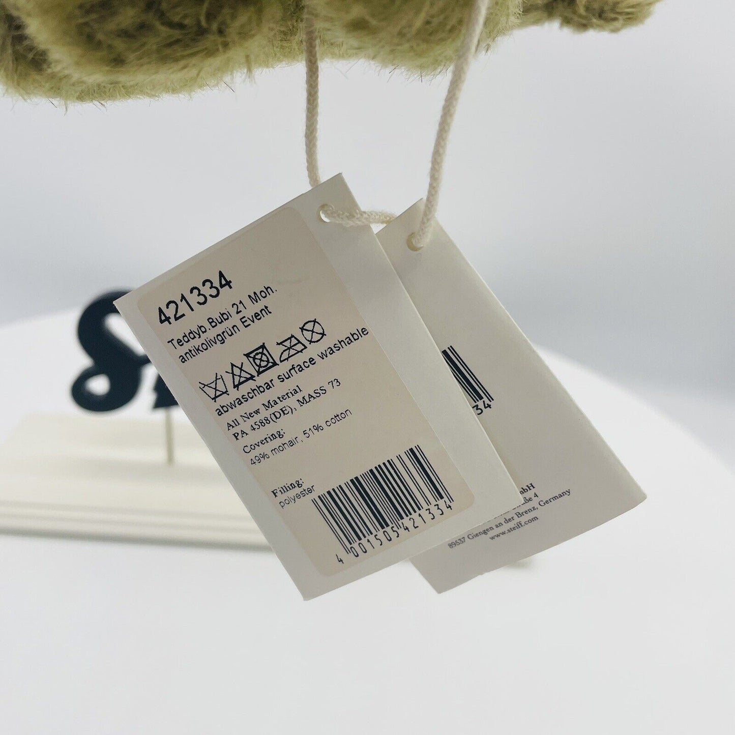 Steiff Event Teddybär Bubi 421334 limitiert 2015 aus 2015 21cm Mohair