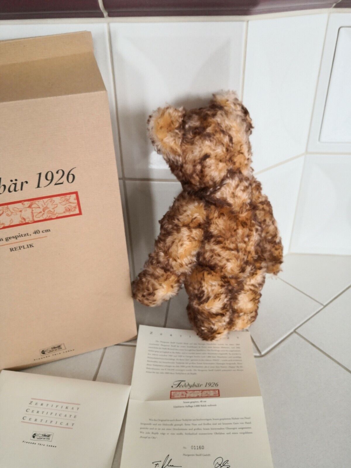 Steiff Teddybär 1926 407246 braun gespritzt 40 cm limitiert OVP Zertifikat