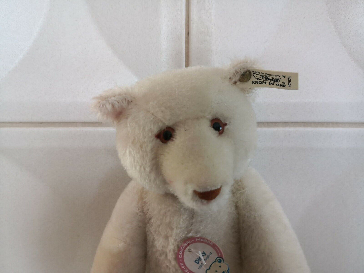 Steiff Bär DICKY 1930 WEISS 33, 05278 Replica 1992 Art.Nr.407574 Limited 7000 St