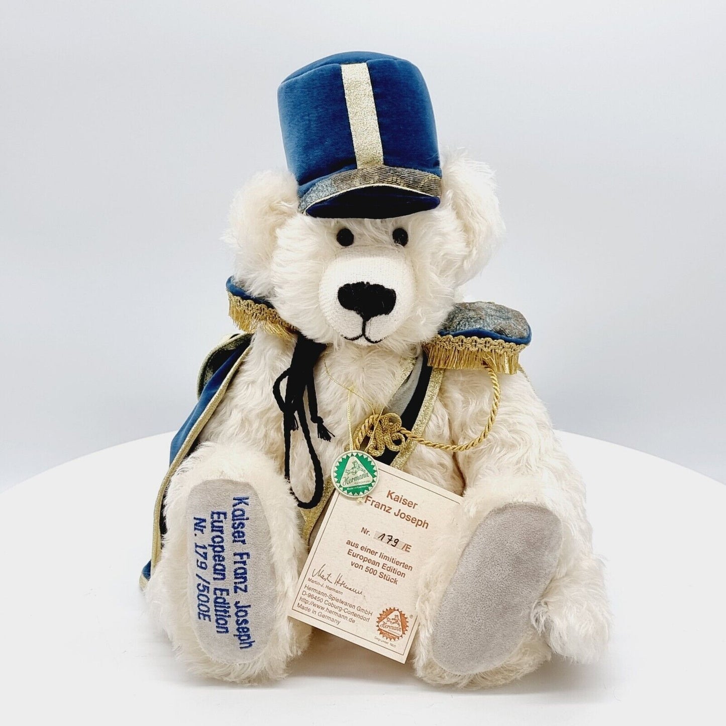 Hermann Coburg 19621-9 Teddybär Kaiser Franz Joseph limitiert 500 40 cm Mohair