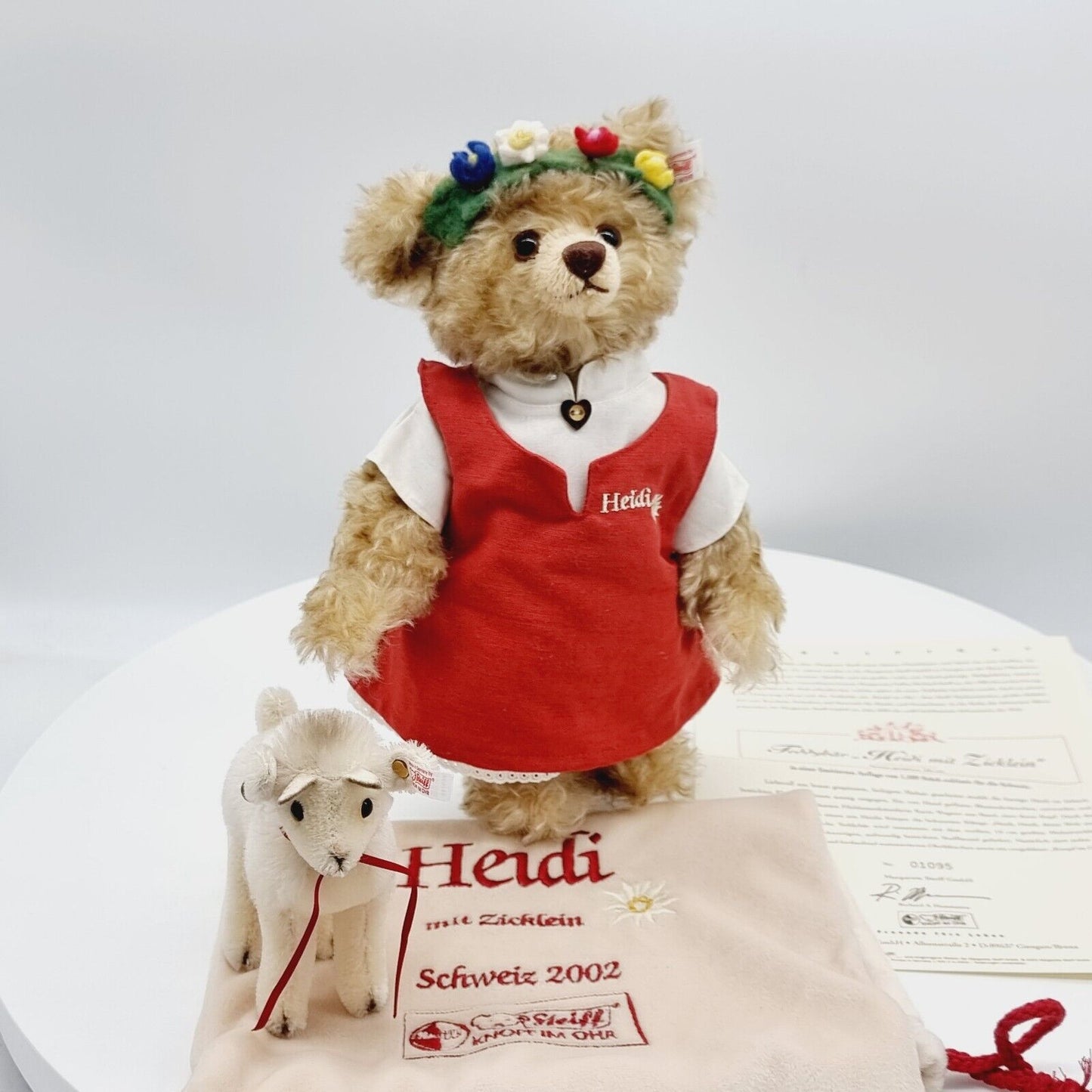 Steiff 660788 Teddybär Heidi mit Zicklein limitiert 1500 aus 2002 28 cm
