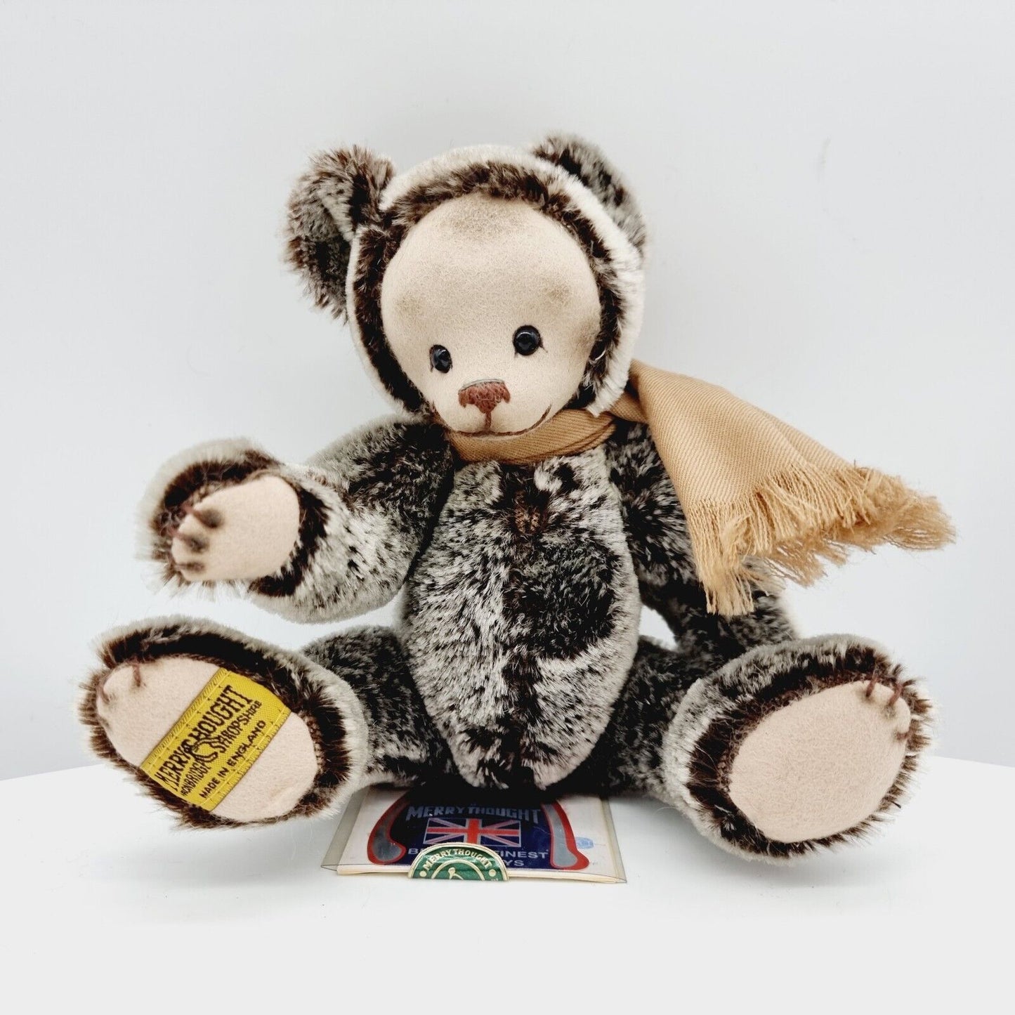 Merrythought Teddybär Pippin Geformter Gesichtsbär limitierte Auflage 312/1000