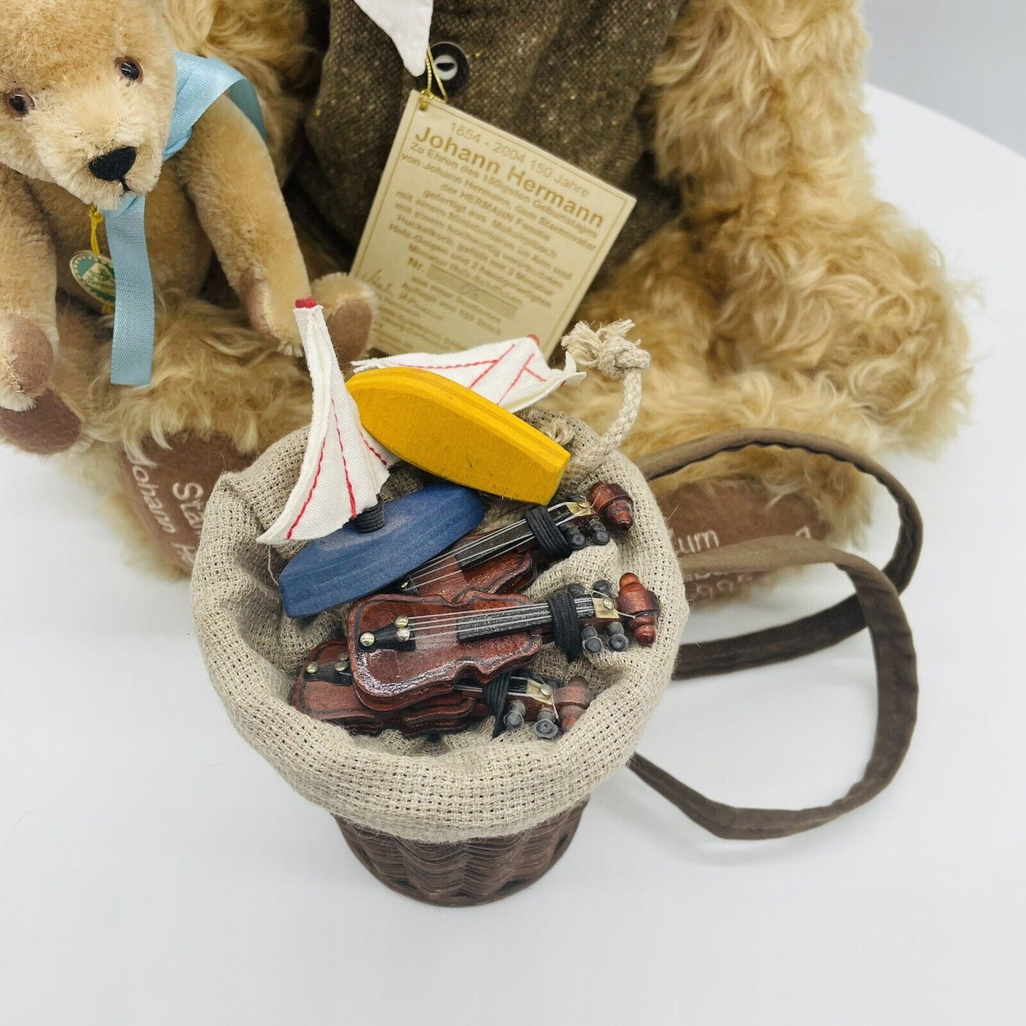 Hermann Coburg Teddybär Johann Hermann limitiert 150 aus 2004 42cm Mohair