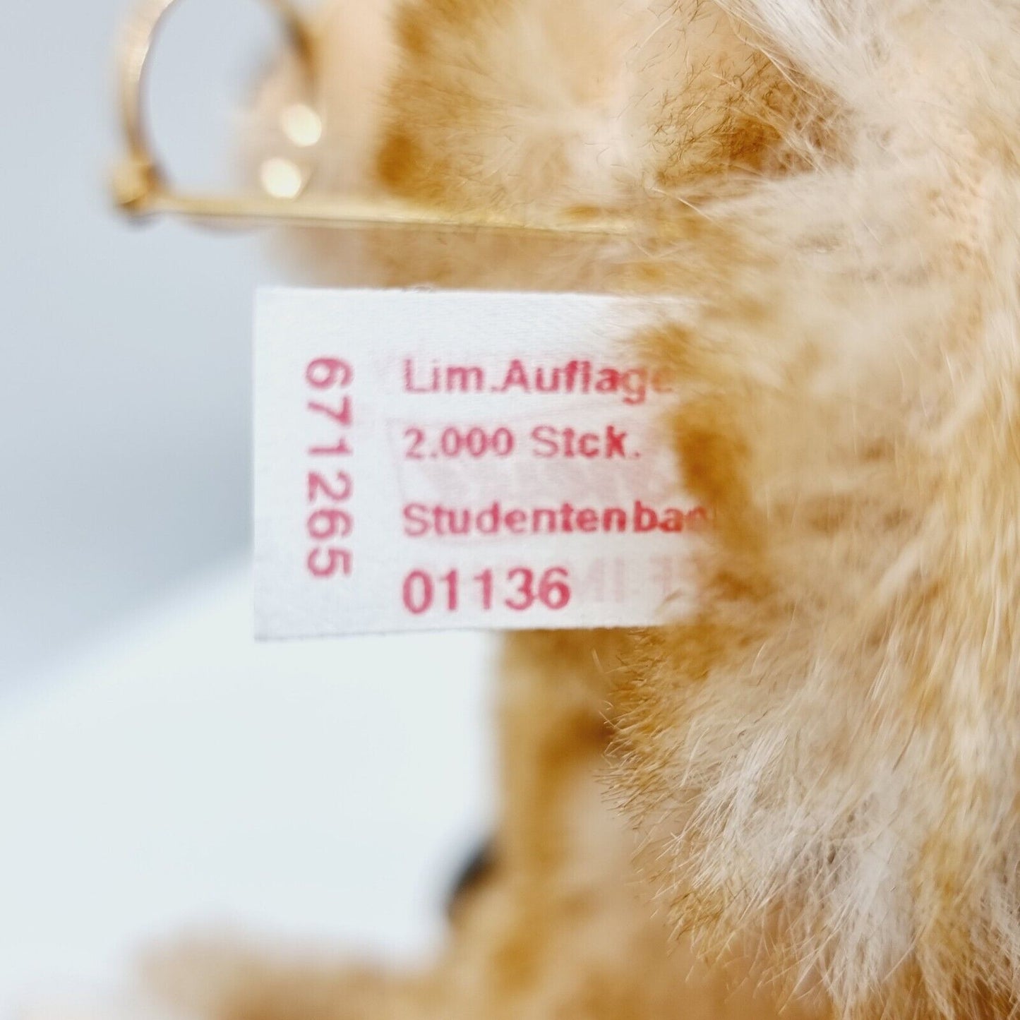 Steiff 671265 Teddybär Heidelberger Student limitiert 2000 aus 2002 Mohair