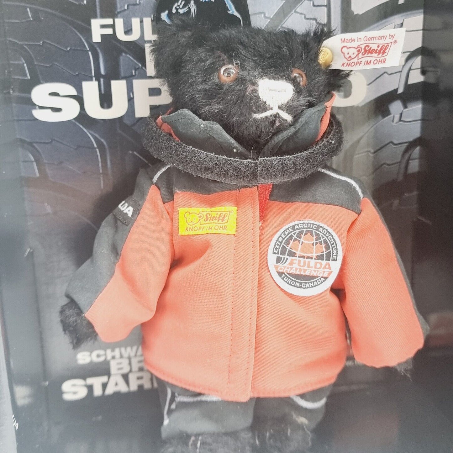 Steiff 995552 Fulda Teddybär Snowboarder Winter limitiert aus 2000 Mohair