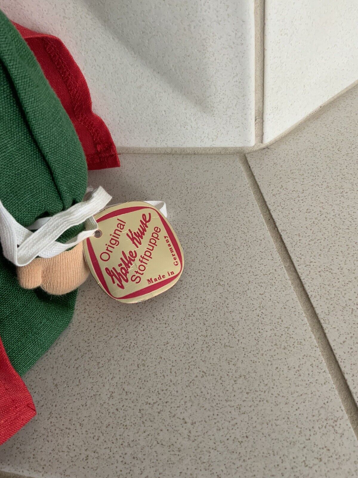 Käthe Kruse Puppe Glückskind mit Herz aus Stroh 37 cm - Rarität für Sammler