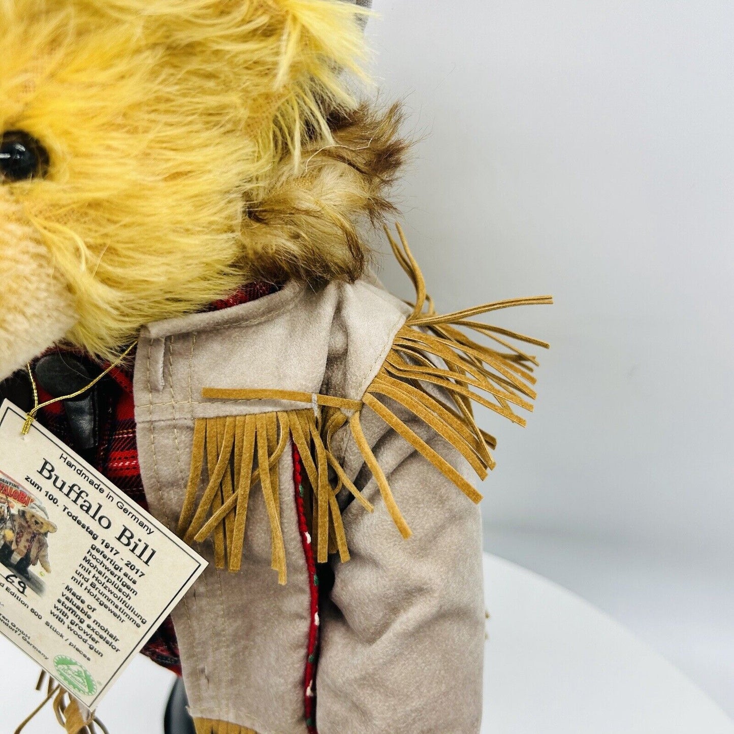 Hermann Coburg Teddybär Buffalo Bill limitiert 500 40 cm Mohair