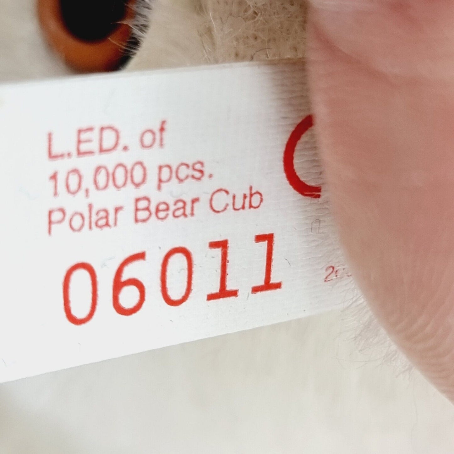 Steiff 666032 Coca-Cola Polar Bear Cub weiß mit roter OVP limitiert Jahr 2000