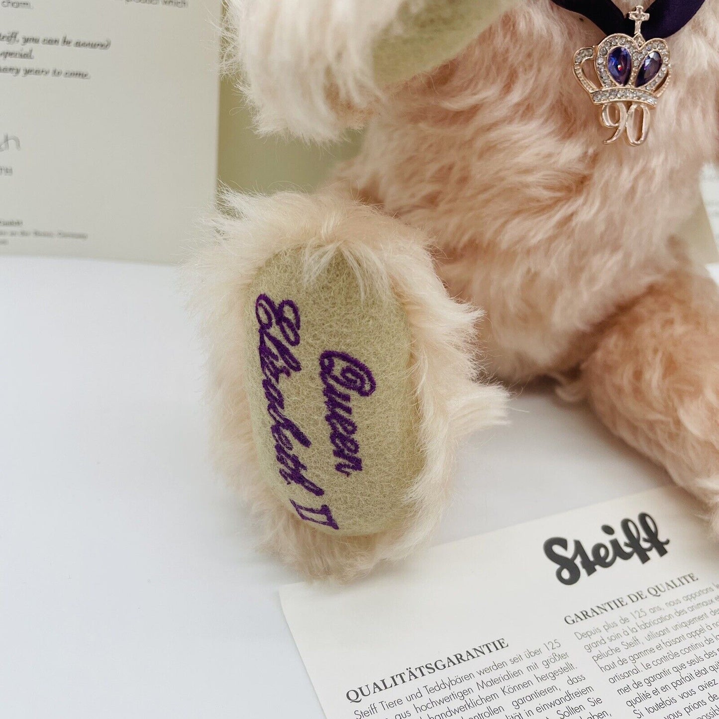 Steiff Teddybär Queen Elizabeth 90. Geburtstag 664984 limitiert 2016 28cm