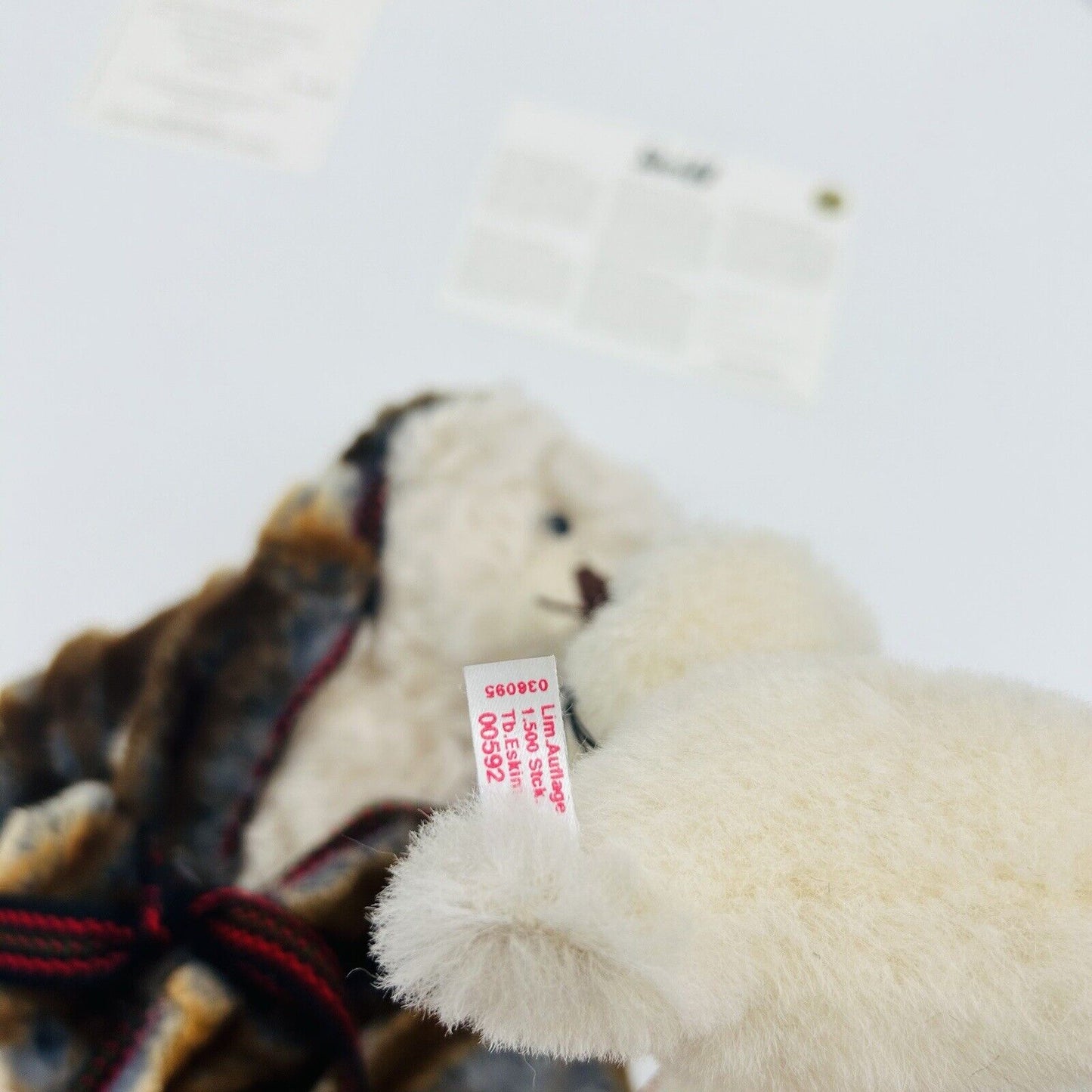 Steiff 036095 Teddybär Eskimo mit Seerobbe limitiert 1500 aus 2009 26 cm Mohair