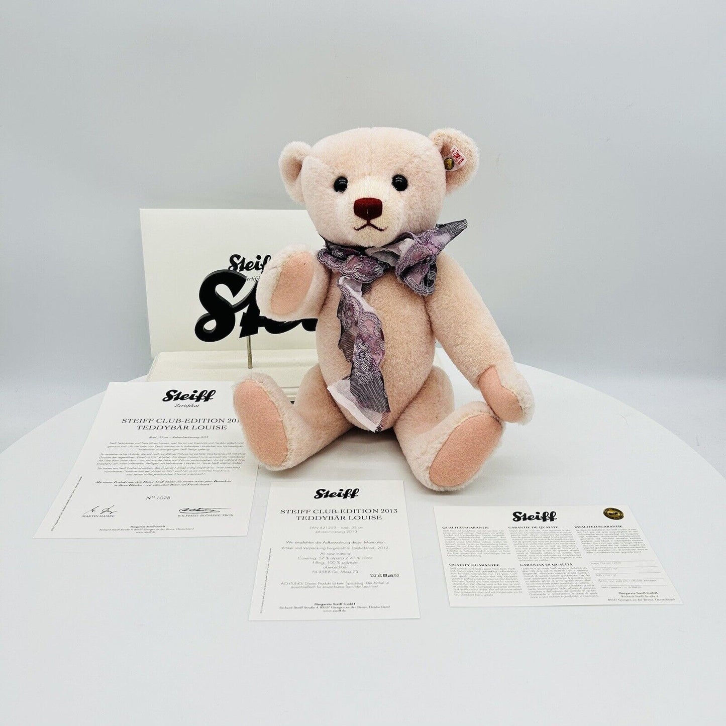 Steiff 421259 Teddybär Louise Club Edition 2013 limitiert 2013 33 cm Alpaca