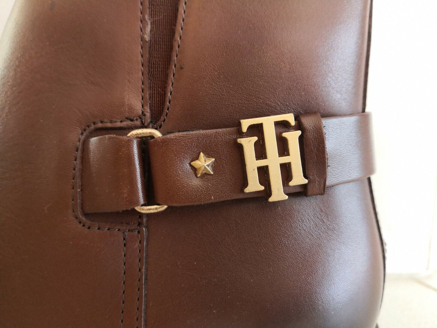 Tommy Hilfiger - Stiefeletten Tessa Braun Leder Logo Schuhe Boots