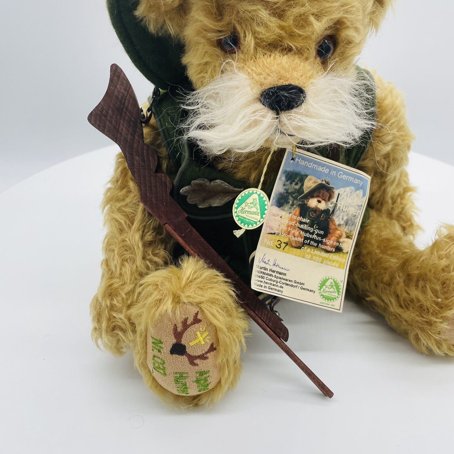 Hermann Coburg Teddybär Alpine Hunter Alpenjäger limitiert 100 aus 2009 38cm