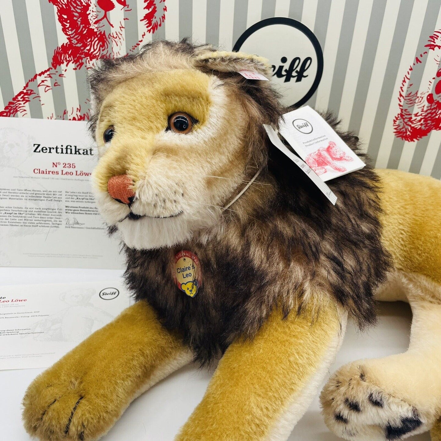 Steiff Claires Leo Löwe 006210 limitiert 1000 aus 2019 38cm Mohair